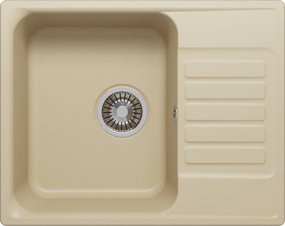 Изображение товара Кварцевая кухонная мойка Polygran QuartzBond BOND-600 60 см цвет лен