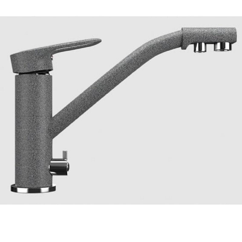 Изображение товара Смеситель для кухни Ulgran U-010 U-010-309, с подключением к фильтру, цвет темно-серый матовый