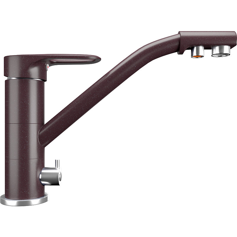 Изображение товара Смеситель для кухни Ulgran U-010 с подключением к фильтру, шоколад матовый, 23 см