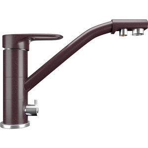 Изображение товара Смеситель для кухни Ulgran U-010 U-010-345, с подключением к фильтру, цвет шоколад матовый