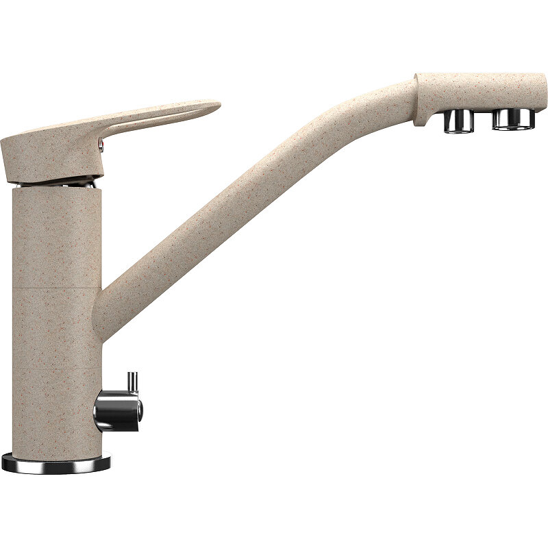 Изображение товара Смеситель для кухни Ulgran U-010 с подключением к фильтру и цветом бежевый матовый