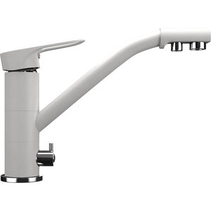 Изображение товара Смеситель для кухни Ulgran U-010 U-010-341, с подключением к фильтру, цвет ультра-белый матовый