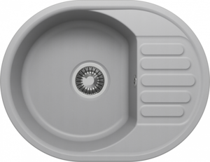 Изображение товара Кварцевая кухонная мойка Polygran QuartzBond BOND-610 61 см, цвет дым, 688377