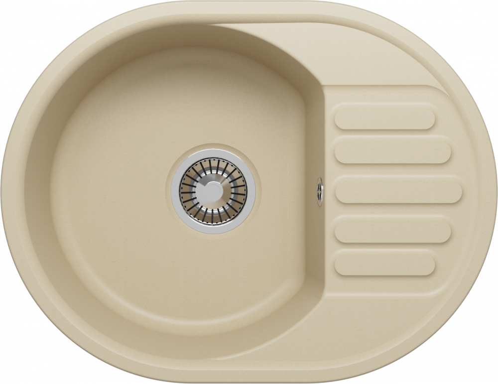 Изображение товара Кварцевая кухонная мойка Polygran QuartzBond BOND-610 61 см лен