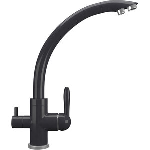 Изображение товара Смеситель для кухни Ulgran Quartz UQ-017 UQ-017-08, с подключением к фильтру, цвет космос матовый