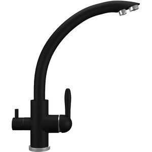 Изображение товара Смеситель для кухни Ulgran Quartz UQ-017 UQ-017-07, с подключением к фильтру, цвет уголь матовый