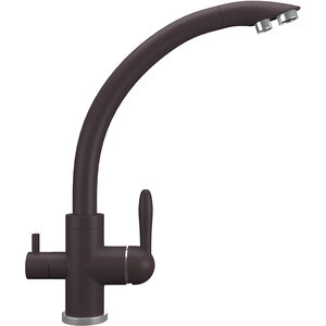 Изображение товара Смеситель для кухни Ulgran Quartz UQ-017 UQ-017-06, с подключением к фильтру, цвет трюфель матовый