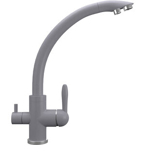 Изображение товара Смеситель для кухни Ulgran Quartz UQ-017 UQ-017-05, с подключением к фильтру, цвет бетон матовый