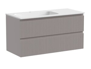 Изображение товара Тумба под раковину Sancos Snob T 100 см подвесная, левая, Doha Soft, SNT100LSM
