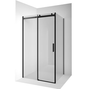 Изображение товара Душевой уголок Ambassador Benefit, 140 х 100 х 200 см, профиль черный, стекло прозрачное, 19021203HB-100HB