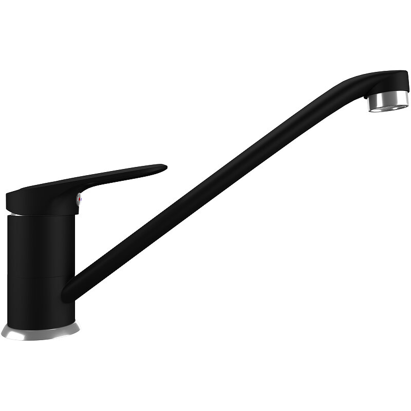 Изображение товара Смеситель для кухни Ulgran Quartz UQ-004-07 черный матовый с поворотным изливом