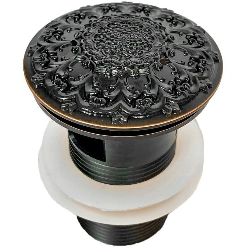 Изображение товара Донный клапан Milacio MC.010.BBR черная бронза для раковины с переливом