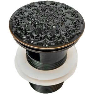 Изображение товара Донный клапан Milacio для раковины, с переливом, цвет черная бронза, MC.010.BBR