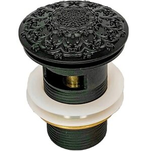 Изображение товара Донный клапан Milacio для раковины с переливом черный MC.010.BL