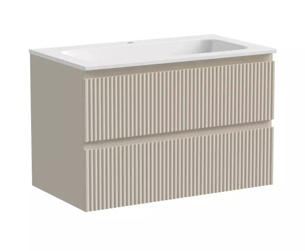 Изображение товара Подвесная тумба под раковину Sancos Snob R 80 см без подсветки Французский дизайн