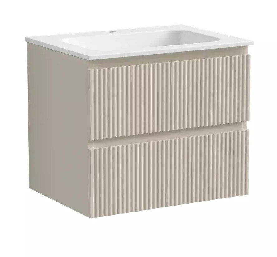 Изображение товара Тумба под раковину Sancos Snob R 60 см подвесная бежевый МДФ Claro