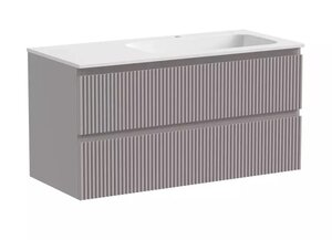 Изображение товара Тумба под раковину Sancos Snob R 100 см подвесная, правая, Doha Soft, SNR100RSM