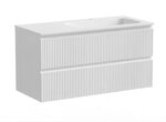 Тумба под раковину Sancos Snob R 100 см подвесная, правая, Bianco, SNR100RW - фото 1