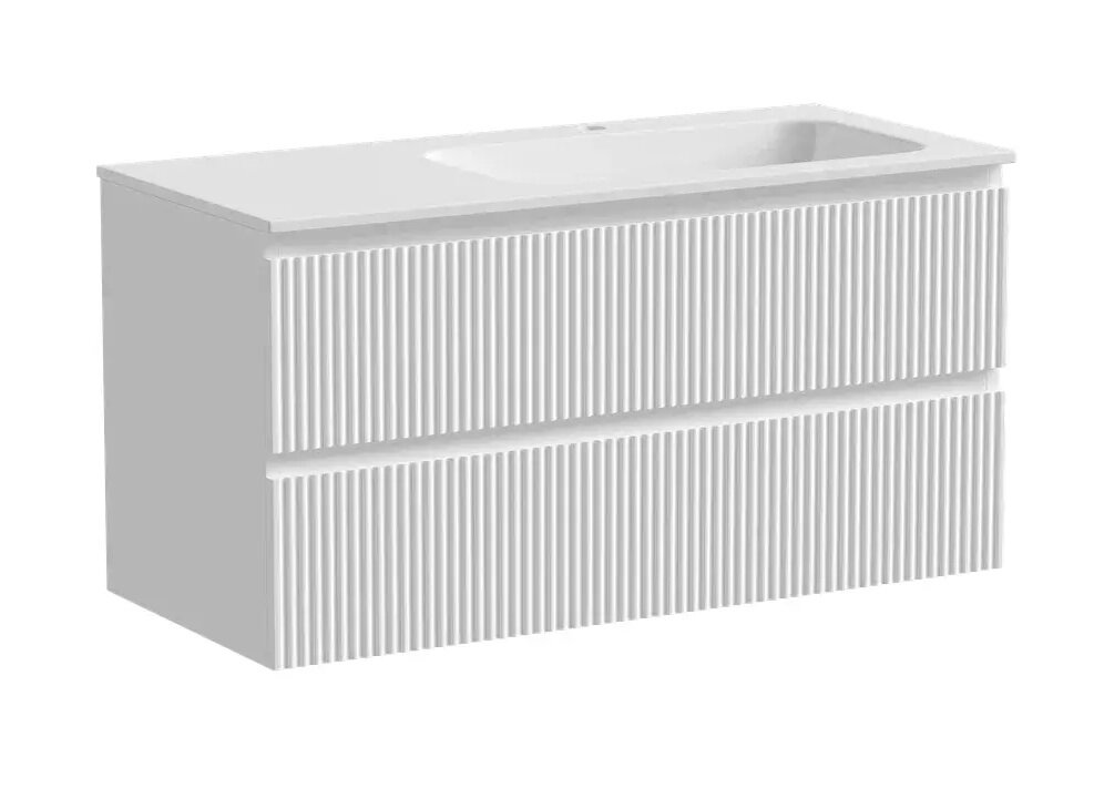 Изображение товара Тумба под раковину Sancos Snob R 100 см подвесная правая Bianco