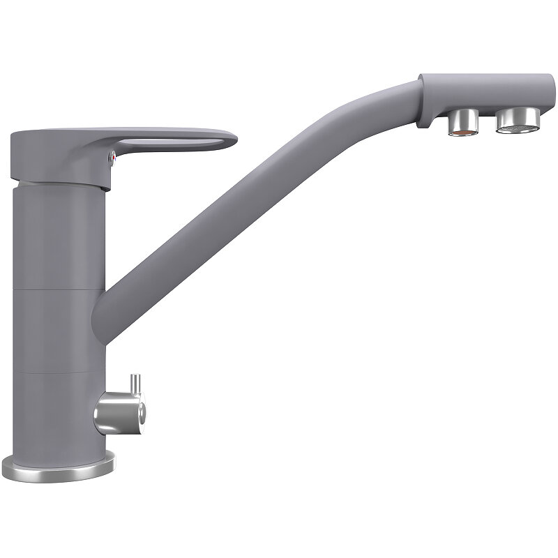 Изображение товара Смеситель для кухни Ulgran Quartz UQ-010 с подключением к фильтру бетон матовый