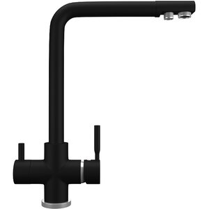 Изображение товара Смеситель для кухни Ulgran Quartz UQ-016 UQ-016-07, с подключением к фильтру, цвет уголь матовый