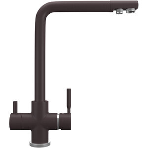 Изображение товара Смеситель для кухни Ulgran Quartz UQ-016 UQ-016-06, с подключением к фильтру, цвет трюфель матовый