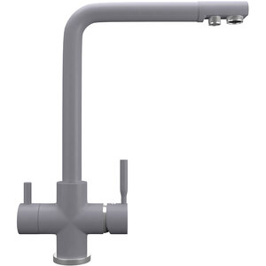 Изображение товара Смеситель для кухни Ulgran Quartz UQ-016 UQ-016-05, с подключением к фильтру, цвет бетон матовый