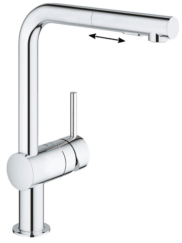 Изображение товара Grohe Vento смеситель для кухонной мойки с выдвижным изливом хром