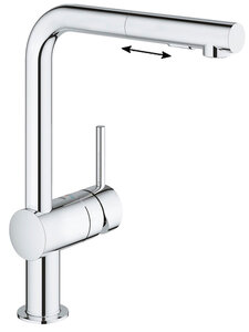 Изображение товара Смеситель для кухонной мойки Grohe Vento, 30437000, с вытяжным изливом, хром