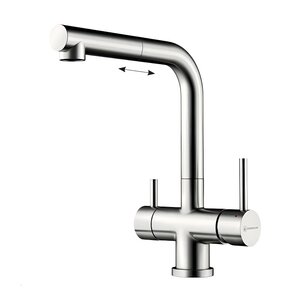 Изображение товара Смеситель Omoikiri Takamatsu-S S BN 4994346 для кухонной мойки под фильтр, цвет нержавеющая сталь