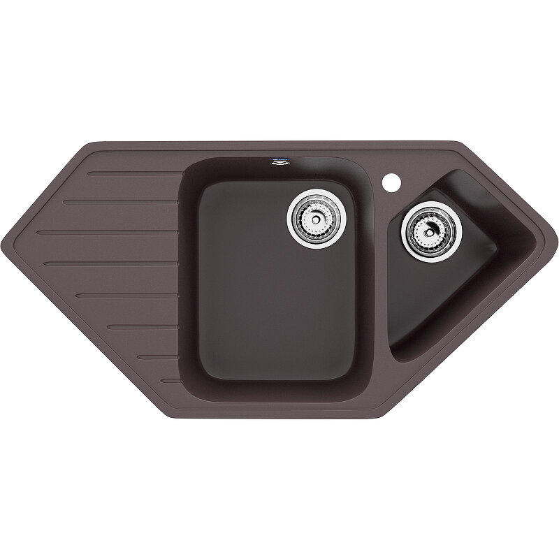 Изображение товара Мойка кухонная Ulgran U-409 U-409-345, 97 см, цвет шоколад