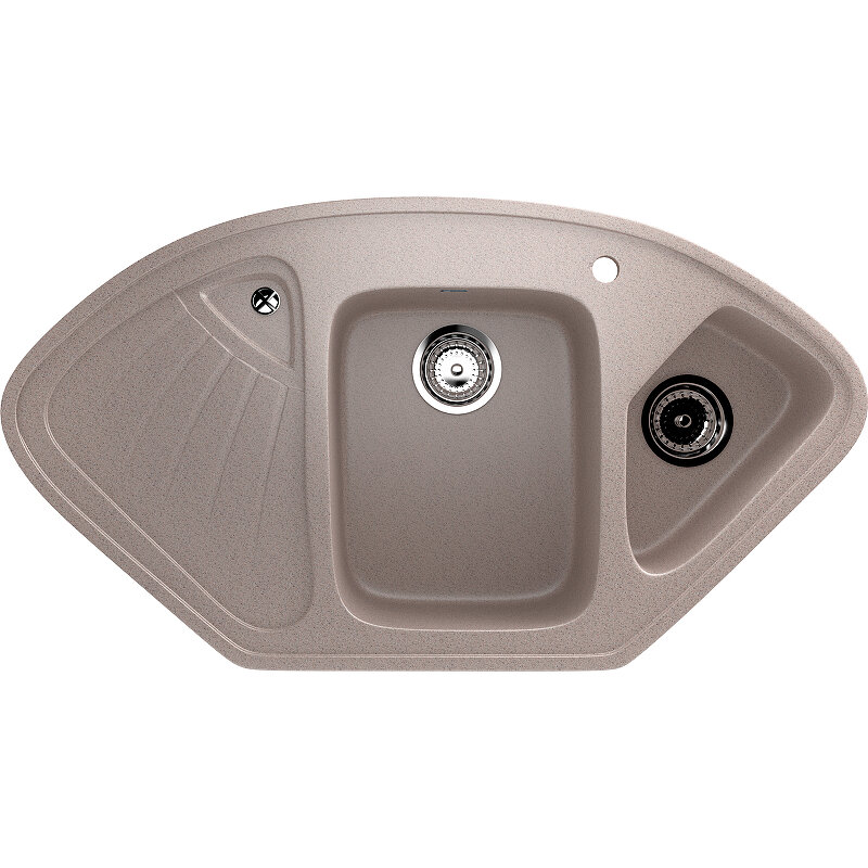 Изображение товара Мойка кухонная Ulgran U-501-302 103 см бежевый встроенная угловая