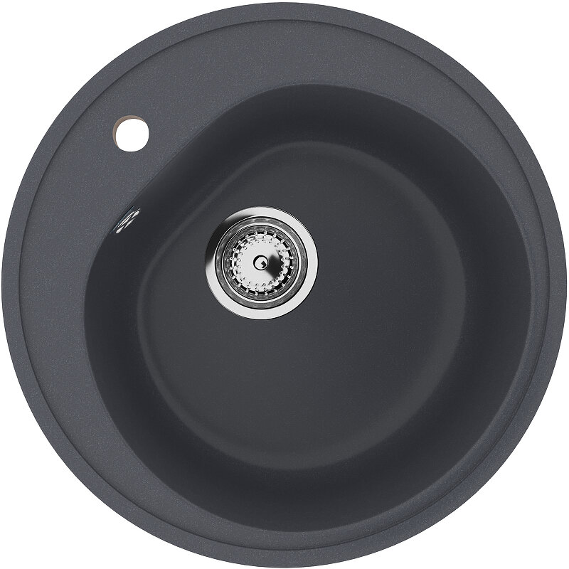 Изображение товара Кухонная моечная раковина Ulgran U-101, 50 см, антрацит, Россия