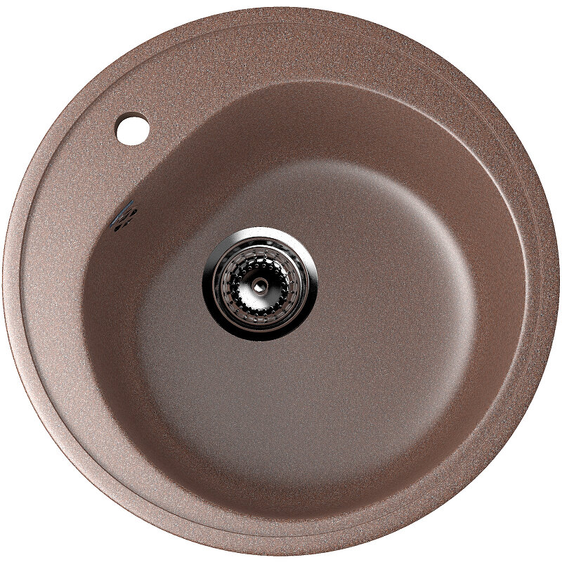 Изображение товара Кухонная мойка Ulgran U-101-307 50 см искусственный камень коричневая монтаж сверху