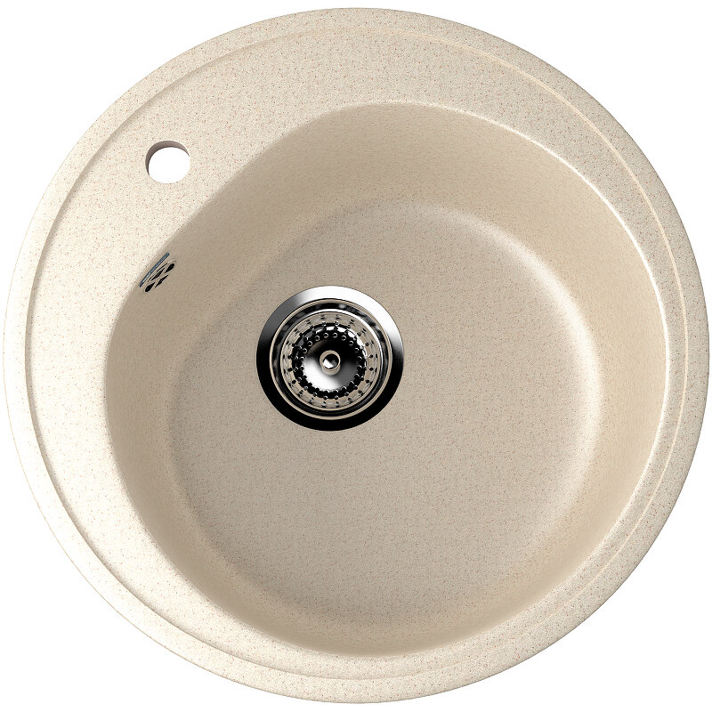 Изображение товара Кухонная мойка Ulgran U-101-328, искусственный камень, 50 см бежевый