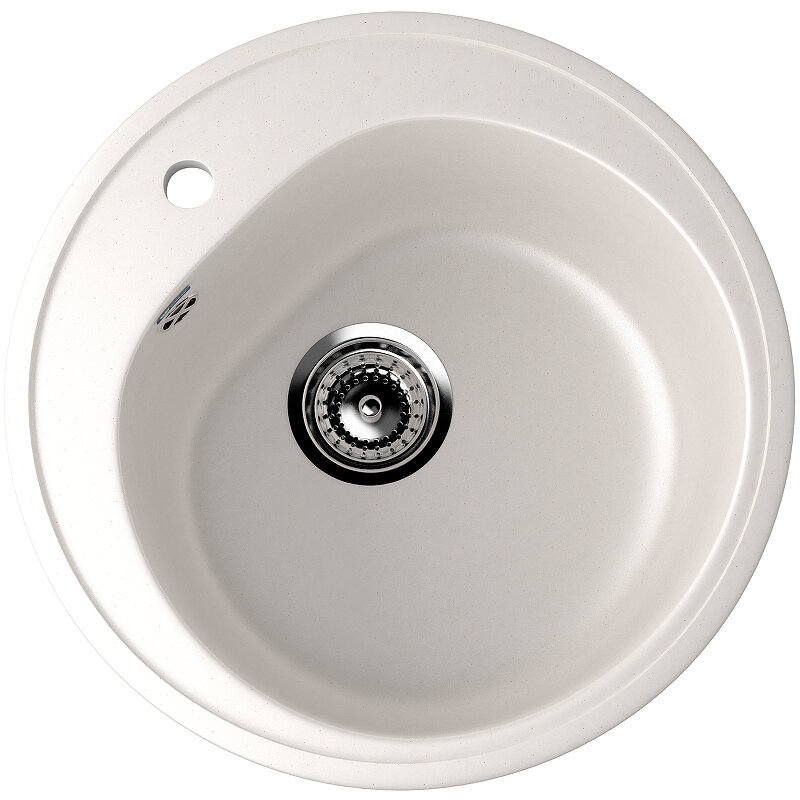 Изображение товара Кухонная мойка Ulgran U-101-331 из нержавеющей стали 50 см белая, встраиваемая