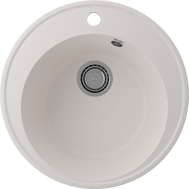 Изображение товара Кухонная мойка Ulgran Quartz Nora 485-01 48.5 см искусственный камень белая матовая