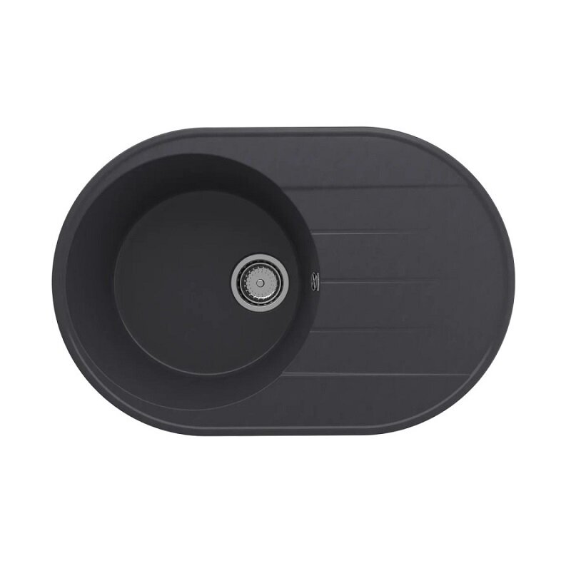 Изображение товара Мойка кухонная Ulgran Quartz Nora 75 см искусственный камень черная матовая