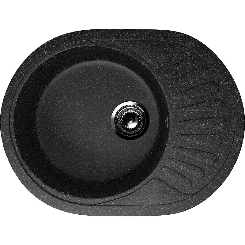 Изображение товара Мойка кухонная Ulgran U-107m черная 57 см