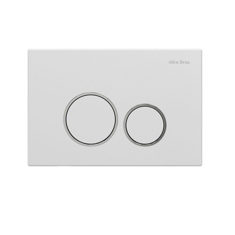 Изображение товара Кнопка смыва Allen Brau Priority 9.20001.20 пневматическая универсальная белая/хром