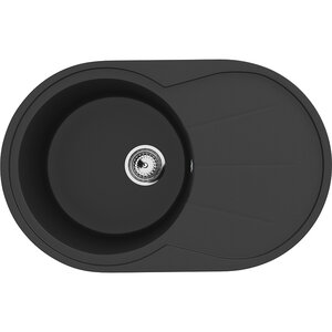Изображение товара Мойка кухонная Ulgran U-503 U-503-344, 75 см, цвет ультра-черный