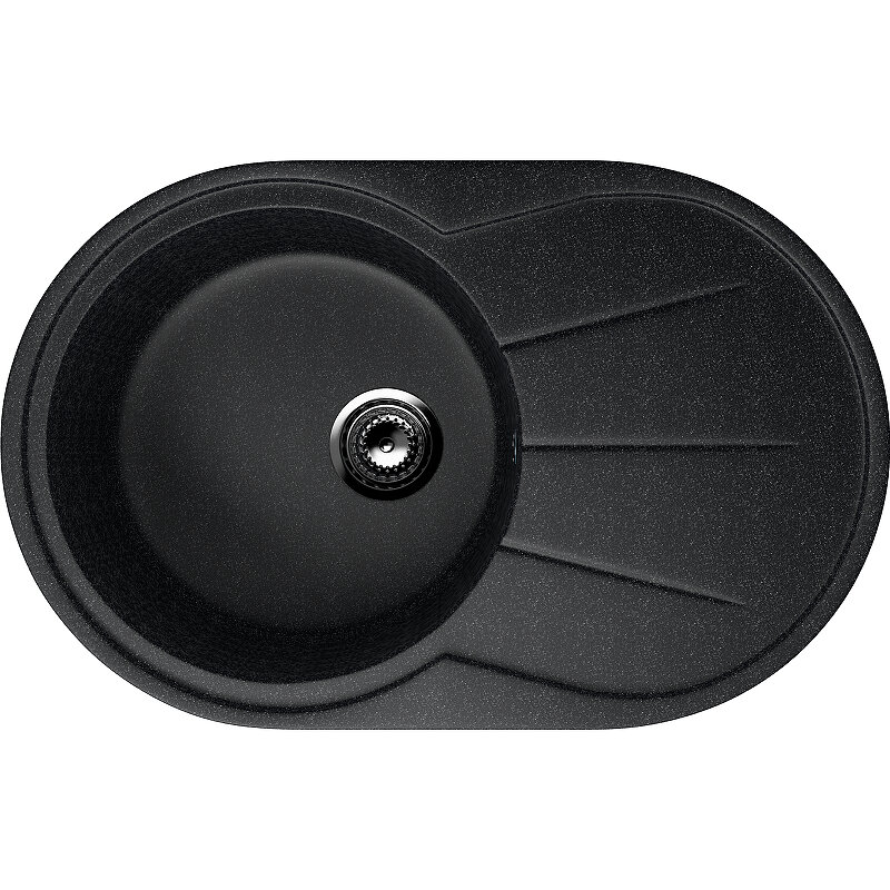 Изображение товара Ulgran U-503 U-503-308, 75x48x20 см, черная кухонная мойка