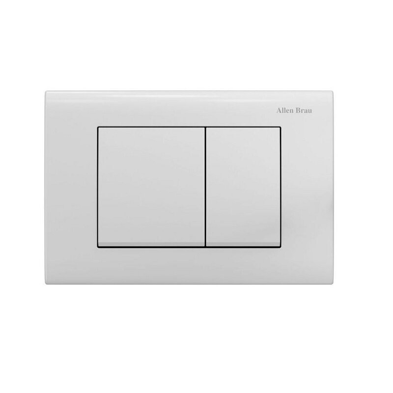 Изображение товара Кнопка смыва Allen Brau Liberty пневматическая белая для унитаза