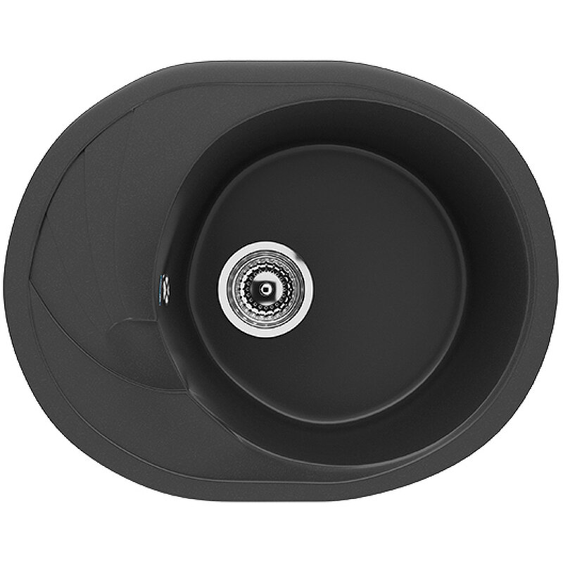 Изображение товара Мойка кухонная Ulgran U-403 U-403-344, 57 см, цвет ультра-черный