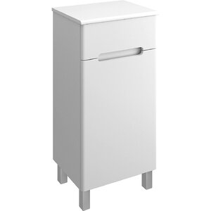 Изображение товара Тумба полупенал Runo Парма 40 белая - практичный мебельной элемент для ванной