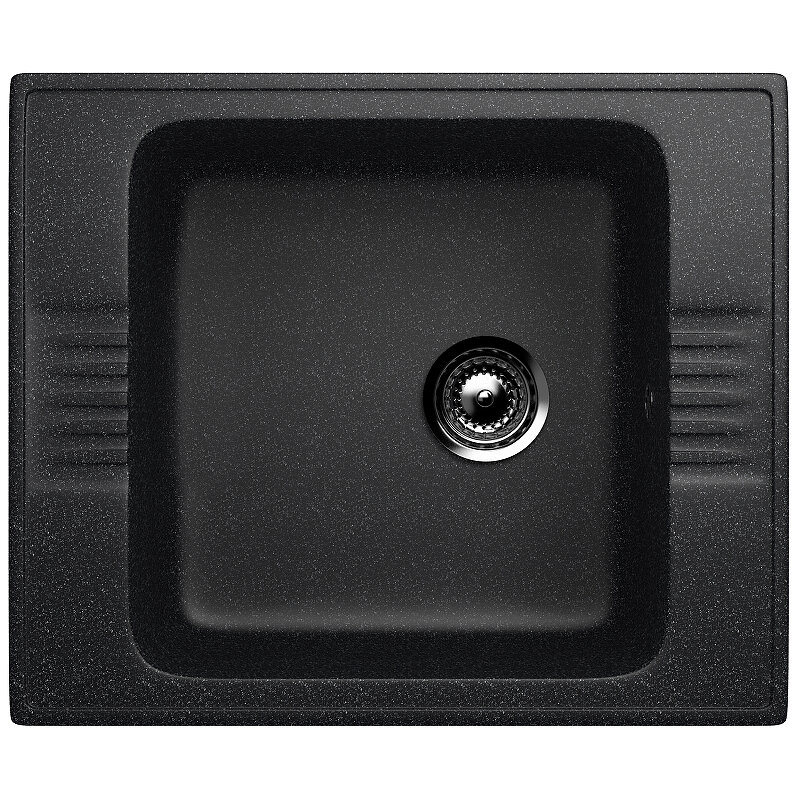 Изображение товара Кухонная мойка Ulgran U-204 58.5 см черная встраиваемая металлическая