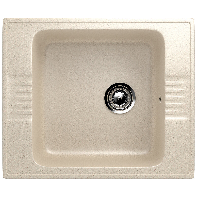 Изображение товара Мойка Ulgran U-204-328 (58. 5 см) бежевый - встраиваемая сверху, без отверстия под смеситель