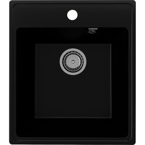 Изображение товара Мойка кухонная Ulgran Quartz Forte 425-07 42.5 см уголь искусственный камень