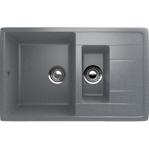 Изображение товара Мойка кухонная Ulgran U-205 77 см нержавеющая сталь матовая темно-серый
