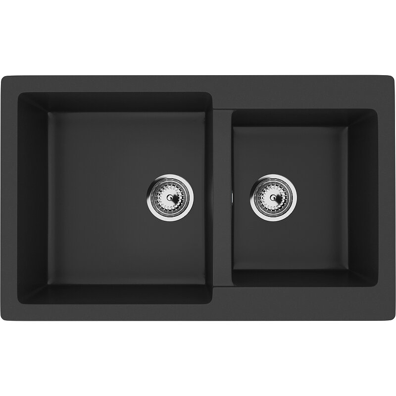 Изображение товара Мойка кухонная Ulgran U-505, 77 см, ультра-черный